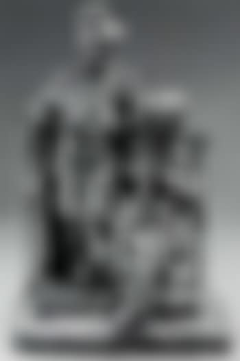 Bearded man playing a balalaika before a seated maiden (preview)