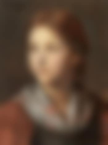 Girl wearing red dress and shawl (preview)