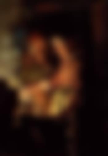 Lars Gaihede and his wife by the open fire, Stifi stirring the pot (preview)