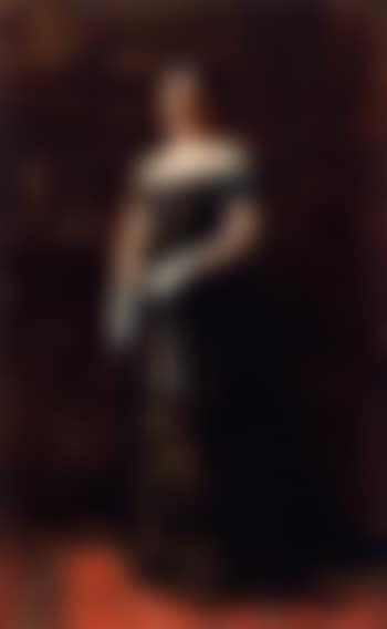 Portrait of Franciska Treschow in evening dress (preview)