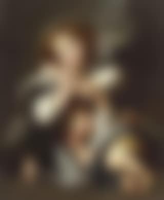Two children with dog (preview)