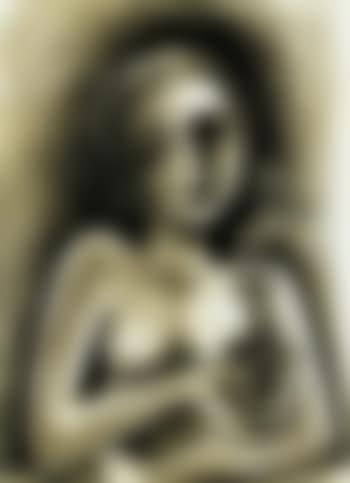 Girl with flower in pot (preview)