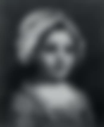 Portrait of girl wearing orange dress with headdress (preview)