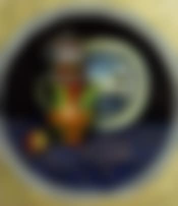 Still life of coffee pot, apple and plate (preview)