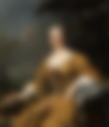 Portrait of the Duchess of Luxembourg, seated, before a fountain (preview)