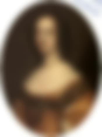 Portrait of a lady, member of the Palatine family, wearing gold dress and pearls (preview)