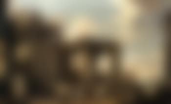 Capriccio of a Mediterranean port with bandits amongst ruins, statue of Hercules (preview)