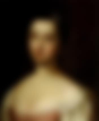 Portrait of lady bust length wearing a pearl necklace (preview)