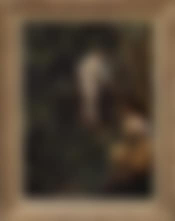 Fragile foot bridge - two nude females in wood (preview)