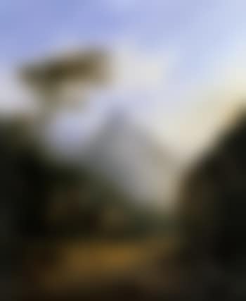 Mountainous landscape with travellers (preview)