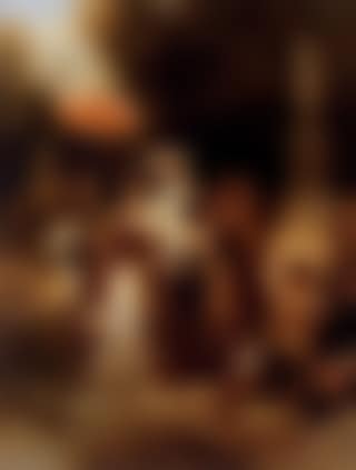 Elegant couple and fortune teller in exterior (preview)