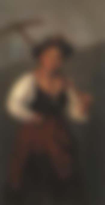 Peasant girl with rake (preview)