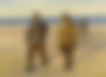 Three fishermen returning home from Nordstranden, evening sunshine (preview)