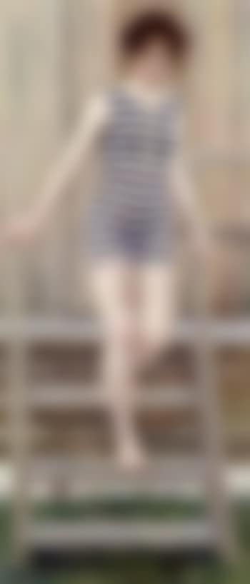 Bathing girl with striped background (preview)