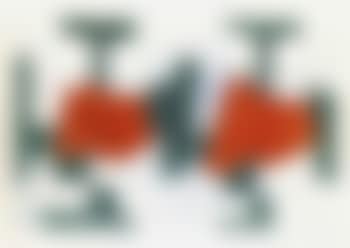 Composition in blue, green and red (preview)