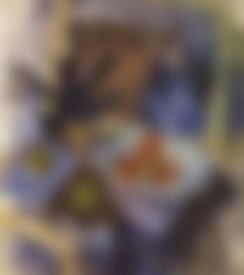 Still life of oranges and potted plant (preview)
