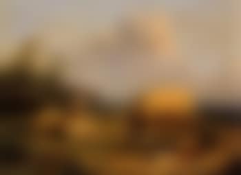Sheep, ducks and poultry in a landscape. Ram, sheep and poultry in a landscape (preview)
