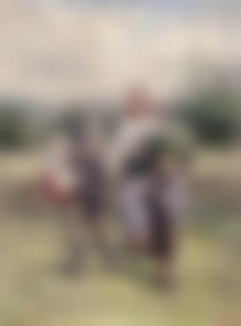 Children by summer meadow (preview)
