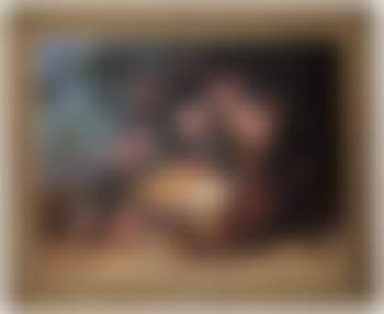Still life of flowers, some in basket (preview)
