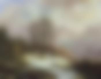Winter landscape with hunter (preview)
