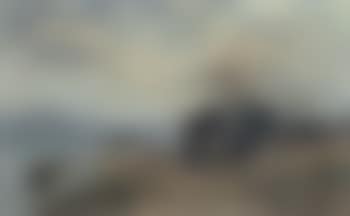 Lake landscape with boat (preview)