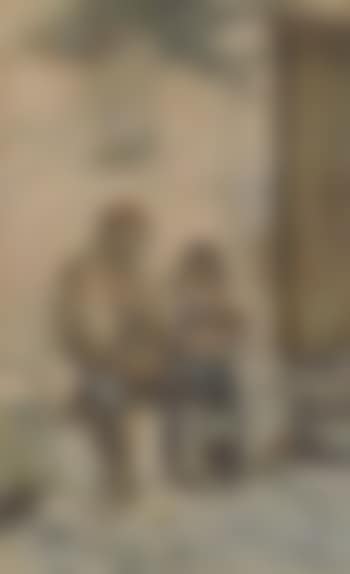 Two figures outside a home (preview)