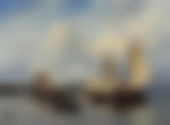 Sailboats at anchor by Mauritz Verveer (preview)