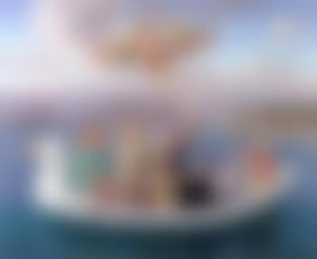 Harlequins and other figures in a boat (preview)
