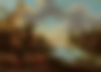 River landscape with figures outside inn and fishermen in boats, a famL28ily conversing in foreground (preview)