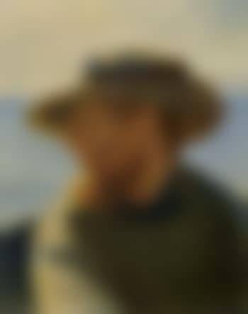 Fisherman wearing straw hat (preview)