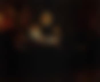 Interior scene with family at table in lamplight (preview)