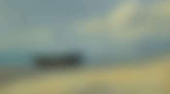 Coastal landscape with beached rowing boat (preview)