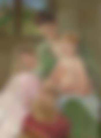 Children playing with a dog (preview)