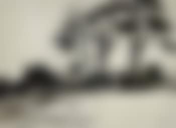 Landscape with cottages and trees (preview)