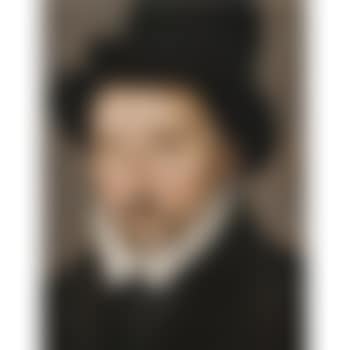 Portrait of gentleman, wearing a black tunic and black hat (preview)