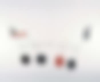 Four black leaves, two white leaves, two red (preview)