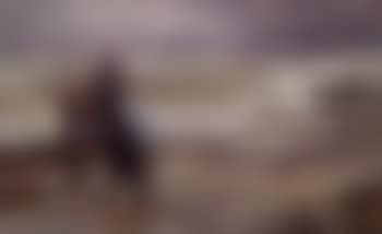 Woman and children by a stormy sea, Yorkshire Coast (preview)