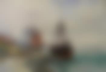 Lowestoft fishing boats at anchor (preview)