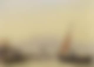 Coastal landscape with bathing bridge and sailing vessels (preview)