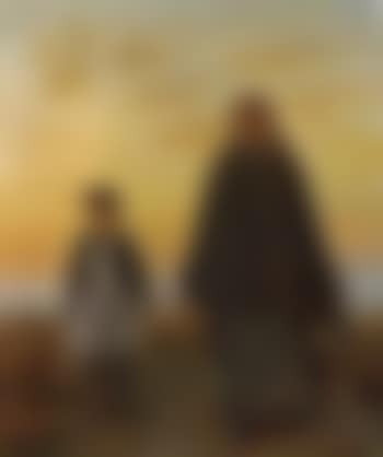 Evening at Skagen with Elsie walking with a little girl (preview)