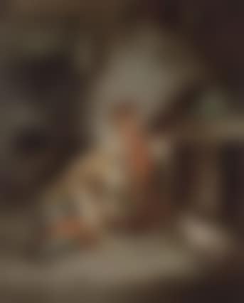 Two children feeding a rabbit (preview)