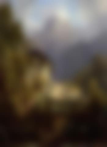 House and bridge by steep slope (preview)