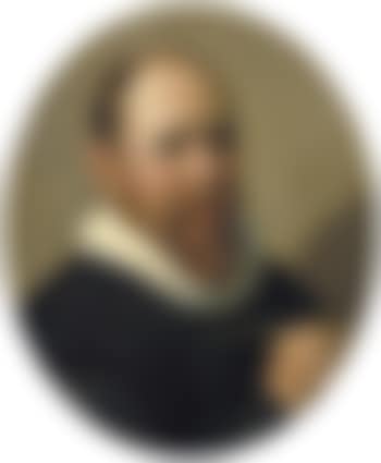 Portrait of a gentleman, said to be Willem Warmondt (1583-1649), bust-length, in a black costume with a white collar, holding a pen in his right hand (preview)