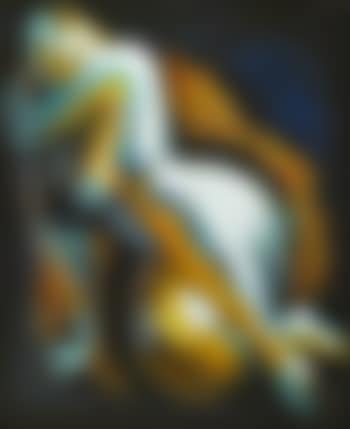 White, grey and yellow: reclining nude (preview)