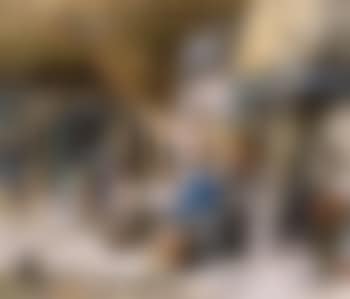 Siebenköpfige Familie am gedeckten Tisch (preview)