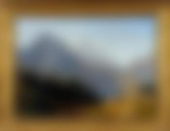 Mountain landscape with figure and dog (preview)