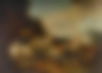 A shepherd resting on a hillside with a cow, sheep and goats (preview)