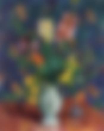 Gladiolen und Kresse in Maskenvase (preview)