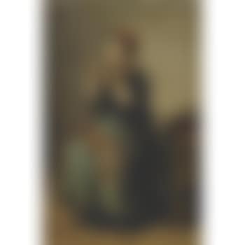 Peasant woman threading a needle (preview)