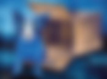 Blue dog with box (preview)